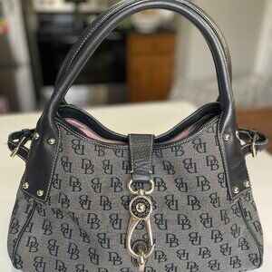 Dooney & Bourke Black Medium Monagram Women's Satchel Tote Bag